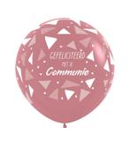 Ballonnen Gefeliciteerd Met Je Communie Triangles Rosewood 6, Hobby en Vrije tijd, Feestartikelen, Nieuw, Verzenden