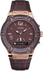 GUESS Watches Heren Horloge C0001G2 - leer - bruin - Ø 45 cm, Sport en Fitness, Hartslagmeters, Nieuw, Verzenden