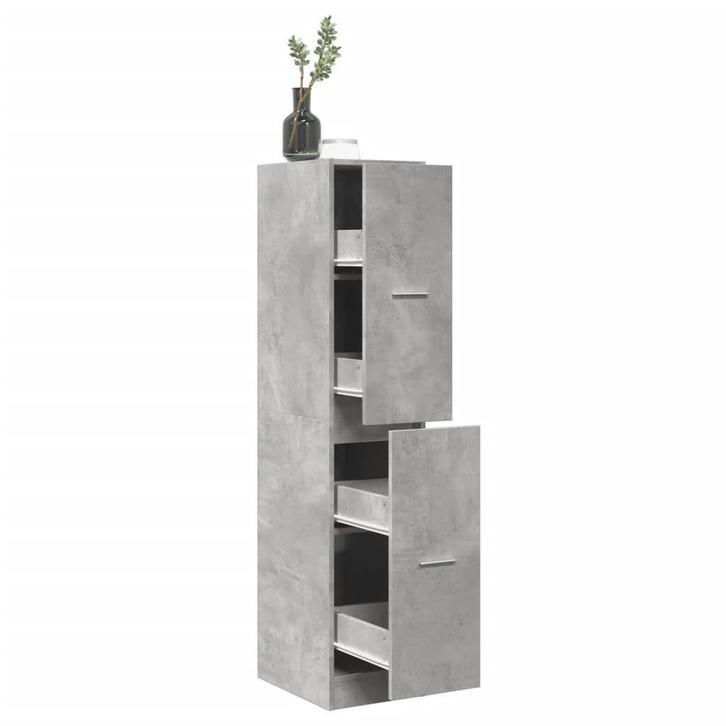 vidaXL Apothekerskast 30x41x144,5 cm bewerkt hout betongrijs, Huis en Inrichting, Kasten | Overige, Nieuw, Verzenden