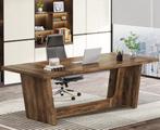 Groot Houten Bureau 180 cm – Industrieel Directieontwerp, Verzenden, Nieuw