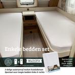 Enkele bedden Molton Waterdicht hoeslakenset 2 delig, Verzenden, Nieuw, Eenpersoons, Wit