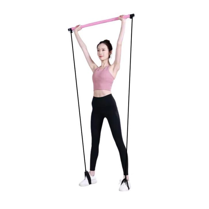 Pilates bar met weerstandsbanden full body workout set, Sport en Fitness, Ballet, Overige typen, Nieuw, Ophalen of Verzenden