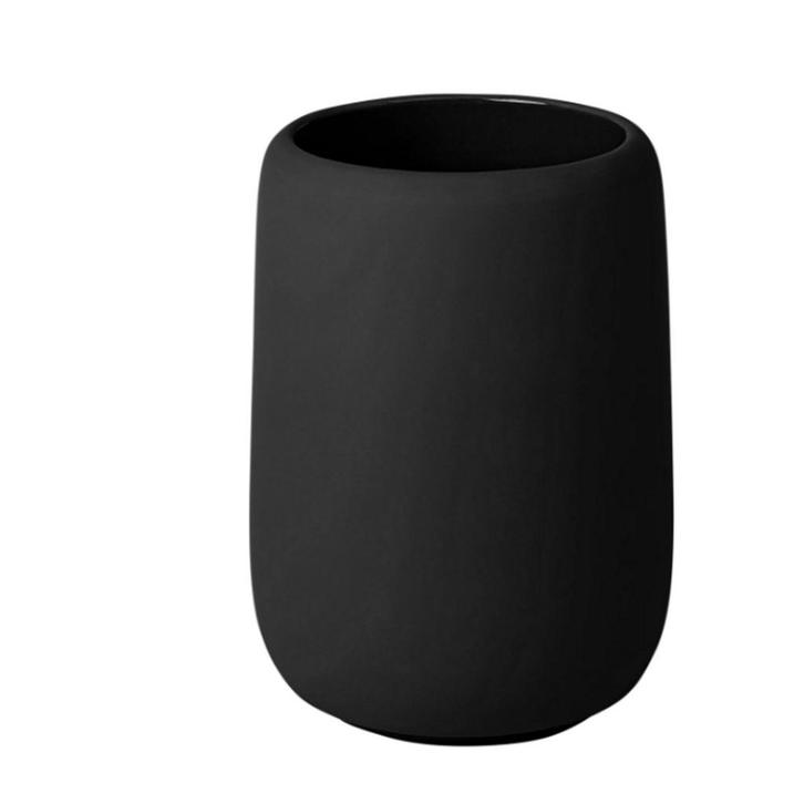 Blomus Tandenborstelbeker Sono Zwart 300ml, Huis en Inrichting, Badkamer | Badkamermeubels, Overige typen, Nieuw, Minder dan 100 cm