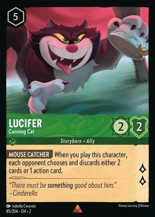 [85/204][S2] - LUCIFER - Cunning Cat ENG FOIL [M/NM], Verzamelen, Disney, Verzenden