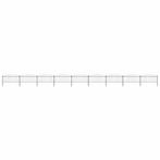 vidaXL Tuinhek met speren bovenkant (0,5-0,75)x15,3 m staal, Verzenden, Nieuw, IJzer, Minder dan 1 meter