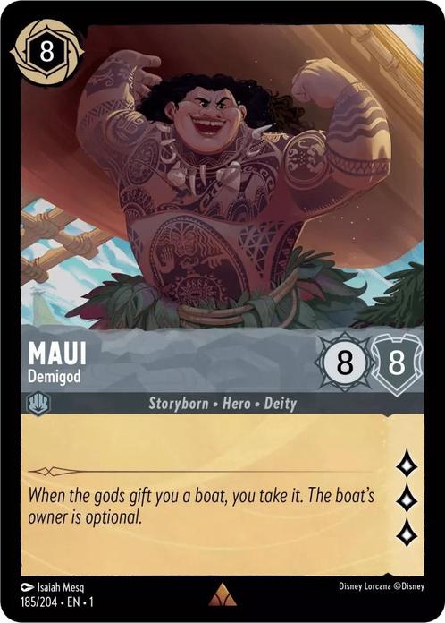 [185/204] - MAUI - Demigod ENG NON-FOIL [M/NM], Verzamelen, Disney, Ophalen of Verzenden