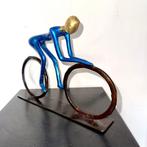 Abdoulaye Derme - sculptuur, Cycliste - 22 cm - Koud geverfd