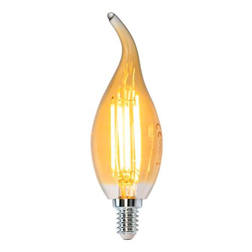 LED Filament kaarslamp met tip 4W Amber | Dimbaar | E14, Huis en Inrichting, Lampen | Losse lampen, E14 (klein), Nieuw, Led-lamp
