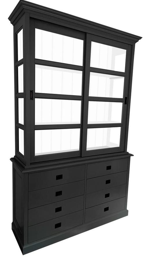 Buffetkast zwart Hengelo 150 x 240cm, Huis en Inrichting, Kasten | Buffetkasten, Ophalen of Verzenden