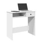 vidaXL Bureau 80x40x75 cm bewerkt hout wit, Verzenden, Nieuw
