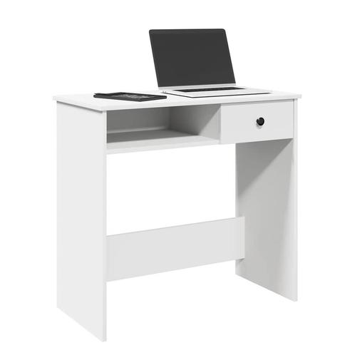 vidaXL Bureau 80x40x75 cm bewerkt hout wit, Huis en Inrichting, Bureaus, Nieuw, Verzenden