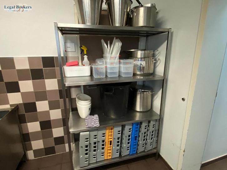 RVS Wandrek 3 laags met inhoud potten en, Zakelijke goederen, Horeca | Keukenapparatuur, Ophalen of Verzenden