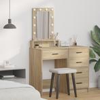 vidaXL Kaptafel met LED-verlichting - Sonoma Eik - 50x41x140, Huis en Inrichting, Tafels | Kaptafels, Verzenden, Nieuw