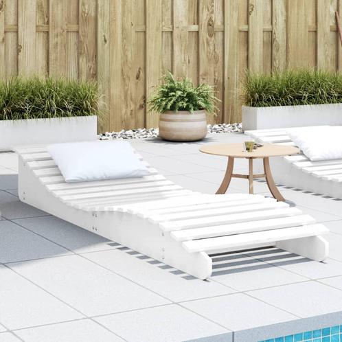 vidaXL Ligbed 205x60x31,5 cm massief grenenhout wit, Tuin en Terras, Ligbedden, Nieuw, Verzenden