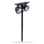 Solar priklamp Vision met twee spots en 5 lichtstanden, Tuin en Terras, Buitenverlichting, Nieuw, Zonne-energie, 50 tot 250 watt