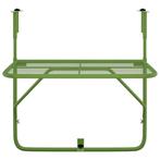 Balkontafel 60x40 cm staal groen (Tafels, Tafels-Stoelen), Tuin en Terras, Tuinstoelen, Nieuw, Verzenden