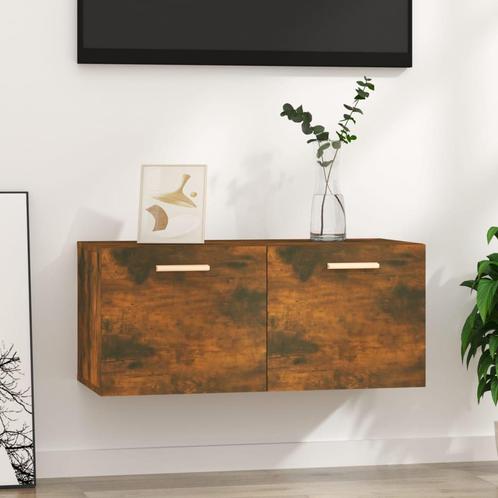 vidaXL Wandkast 80x35x36,5 cm bewerkt hout gerookt, Huis en Inrichting, Woonaccessoires | Wandplanken en Boekenplanken, Nieuw
