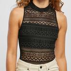 Ladies Crochet Jersey Turtleneck Body, Verzenden, Nieuw