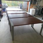 Ahrend Portal tafels - 200x80 cm - bruin eiken blad/grijs fr, Ophalen of Verzenden, Nieuw
