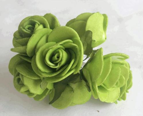 Foam roos midi 3 cm. groen / doos 84 doosjes hebben wat, Huis en Inrichting, Woonaccessoires | Kunstplanten en Kunstbloemen, Nieuw