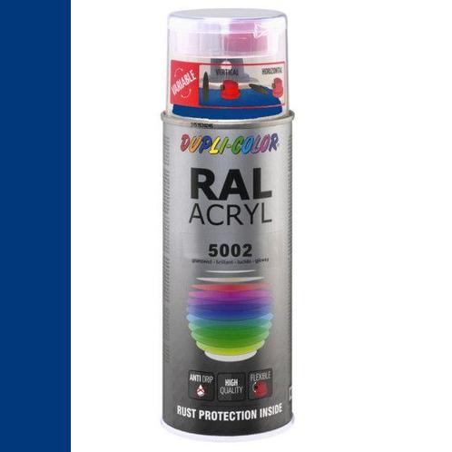 Dupli-Color Ral Acryl Ral 5002 Ultramarijn blauw Hoogglans, Doe-het-zelf en Verbouw, Verf, Beits en Lak, Nieuw, Ophalen of Verzenden