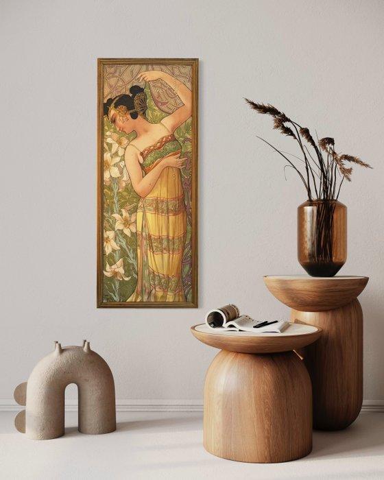 Mary Golay ( 1869-1944 ) - Large Art Nouveau Swiss, Antiek en Kunst, Kunst | Designobjecten