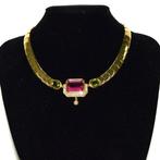 Halsketting - 18 karaat Geel goud - 19.00ct. tw. Toermalijn, Nieuw