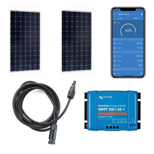 Zonnepanelen Pakket 370Wp | Victron SmartSolar MPPT 30A laa, Auto-onderdelen, Accu's en Toebehoren, Ophalen of Verzenden
