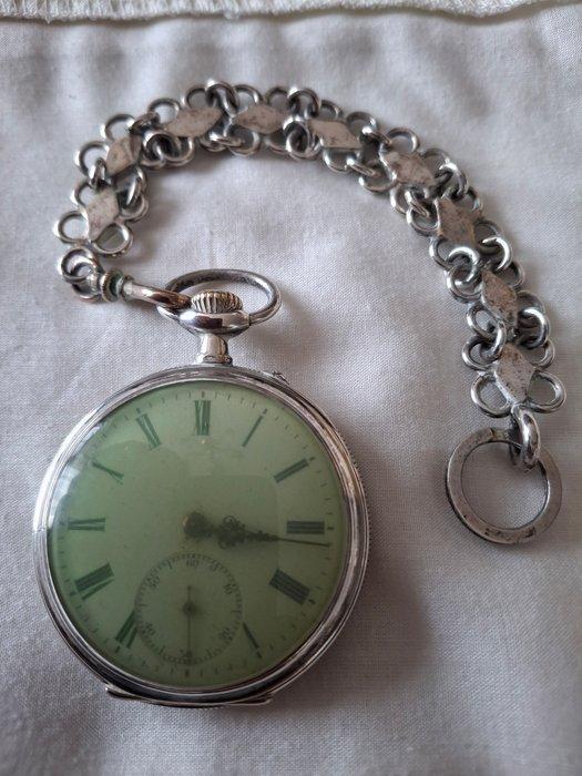 Zilveren Antiek Zakhorloge aan een antieke Hollandse, Antiek en Kunst, Antiek | Goud en Zilver