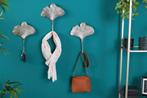 Decoratieve kapstokhaak set van 3 GINKGO 30cm zilver, Huis en Inrichting, Woonaccessoires | Kapstokken, Nieuw, Ophalen of Verzenden