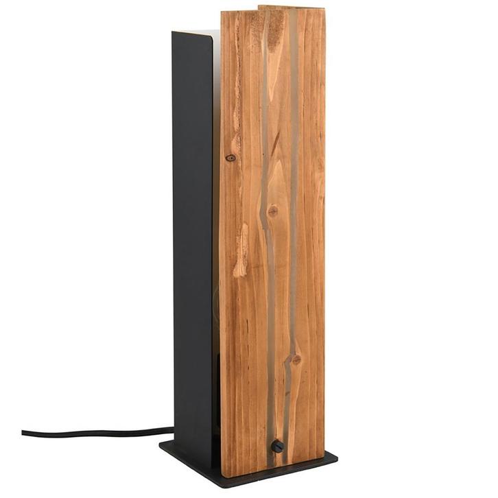 LED Tafellamp - Trion Nuri - E27 Fitting - Vierkant - Bruin, Huis en Inrichting, Lampen | Tafellampen, Nieuw, Metaal, Ophalen of Verzenden