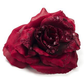 Kerstbloem | Decoris | Roos (Rood, Glitters), Diversen, Kerst, Nieuw, Verzenden