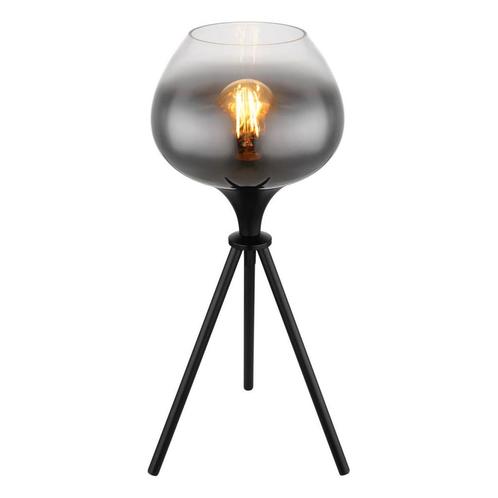 Tafellamp MAXY Matt zwart E27 Metaal ø24.0cm H:45.0cm, Huis en Inrichting, Lampen | Tafellampen, Nieuw, Metaal, Ophalen of Verzenden