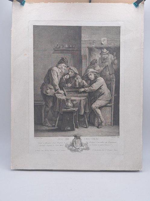 David Teniers le Jeune (XVII), dapr - Jeu de Tric-Trac, Antiek en Kunst, Antiek | Overige Antiek