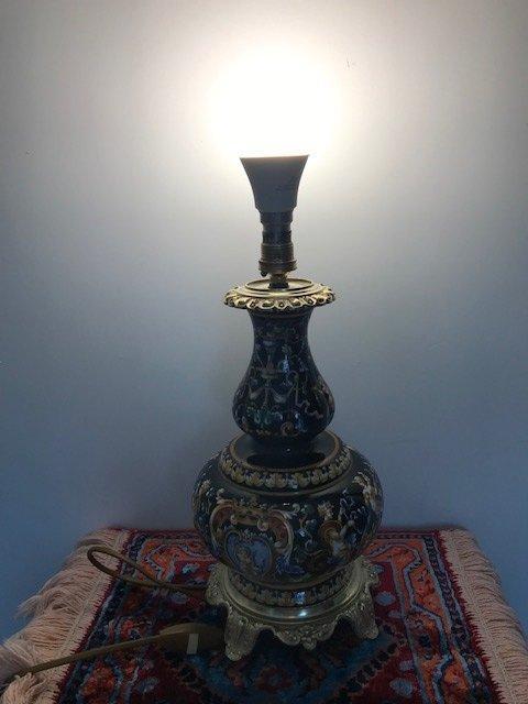 Gien - Lamp - Aardewerk, Antiek en Kunst, Curiosa en Brocante
