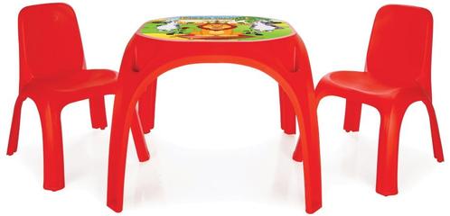 Pilsan King Rood Tafel met Stoeltjes 03 422, Kinderen en Baby's, Kinderkamer | Tafels en Stoelen, Nieuw, Verzenden