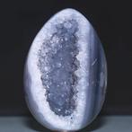 Natuurlijk Agata Beauty Egg. Met kristallen geode. - Hoogte:, Verzamelen
