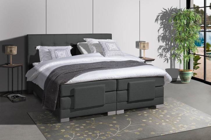 Mörgenn Elektrische Boxspring Nauplion Antraciet - 90x200 cm, Huis en Inrichting, Slaapkamer | Boxsprings, Overige kleuren, Nieuw