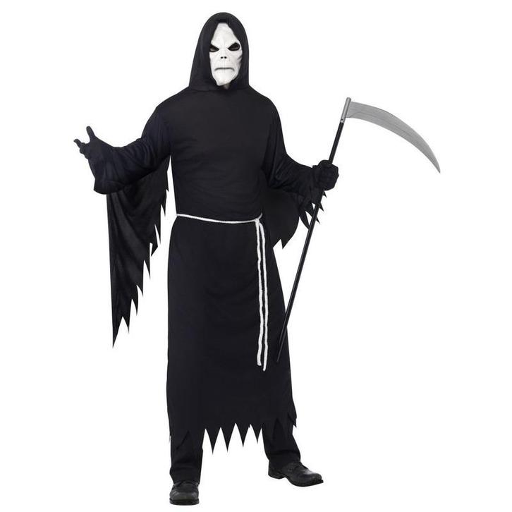Magere Hein kostuum zwart met masker - Halloween kleding o.., Kleding | Heren, Carnavalskleding en Feestkleding, Verzenden