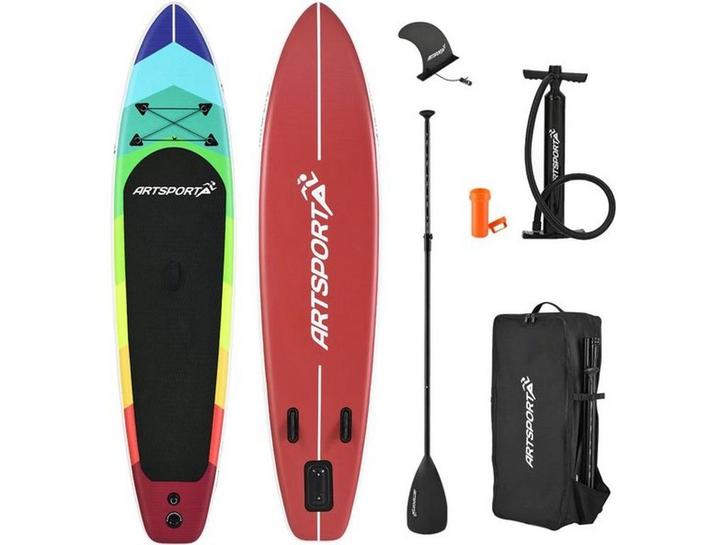 Juskys Opblaasbaar SUP Board - Retro Love - Incl. toebehoren, Huis en Inrichting, Overige Huis en Inrichting, Nieuw, Verzenden