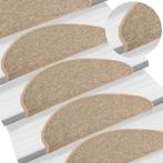 vidaXL Trapmatten zelfklevend 15 st 65x21x4 cm donkerbeige, Verzenden, Nieuw