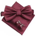 Fako Fashion® - Vlinderstrik, Pochette & Manchetknopen -, Kleding | Heren, Verzenden, Nieuw