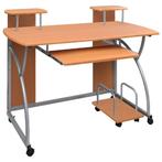 vidaXL Computerbureau 110x52x88,5 cm bewerkt hout bruin, Verzenden, Nieuw