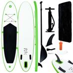 vidaXL Stand Up Paddleboardset opblaasbaar groen en wit, Verzenden, Nieuw