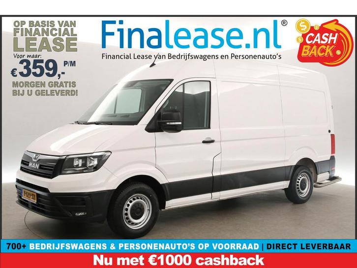 MAN TGE 35 2.0 L3H3 140PK 3000KG Trekgewicht Airco Carplay, Auto's, Bestelauto's, Lease, Handgeschakeld, Diesel, MAN, Wit, Verzenden