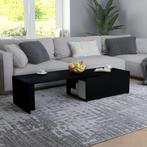 vidaXL Salontafel 150x50x35 cm bewerkt hout zwart, Verzenden, Nieuw, 50 tot 100 cm, Minder dan 50 cm