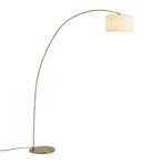 Moderne booglamp messing met beige kap - Vinossa, Huis en Inrichting, Nieuw, Metaal, Modern, 150 tot 200 cm
