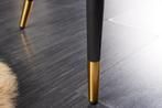 Design bank PARIS 160cm grijs fluwelen rugleuning gouden, Ophalen of Verzenden, Nieuw