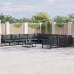 vidaXL Tuin Sofa Set 12 pcs Antraciet Staal, Verzenden, Nieuw