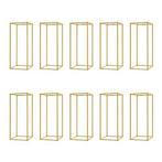 Set van 10 Gouden Geometrische Bloemenstandaards Decoratie, Huis en Inrichting, Woonaccessoires | Vazen, Verzenden, Nieuw